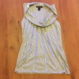 White House Black Market sleeveless sequin top